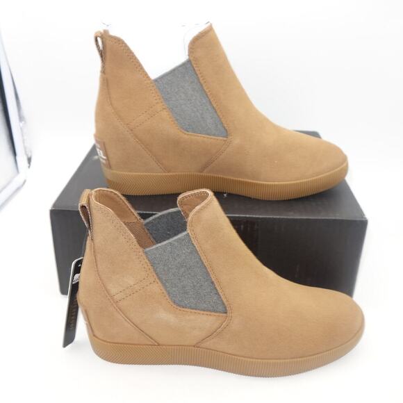 NEW Sorel Out N About Slip-On Wedge Bootie Velvet tan Brown  Women's 12 - Picture 3 of 9